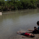 The Rio Grande across the border from Laredo, Texas.